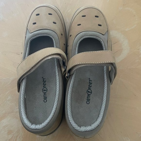 Orthofeet Wm Style 876 MaryJane Shoes 10 2E(X-Wide) Orthopedic Hook & Loop Strap - Picture 2 of 9